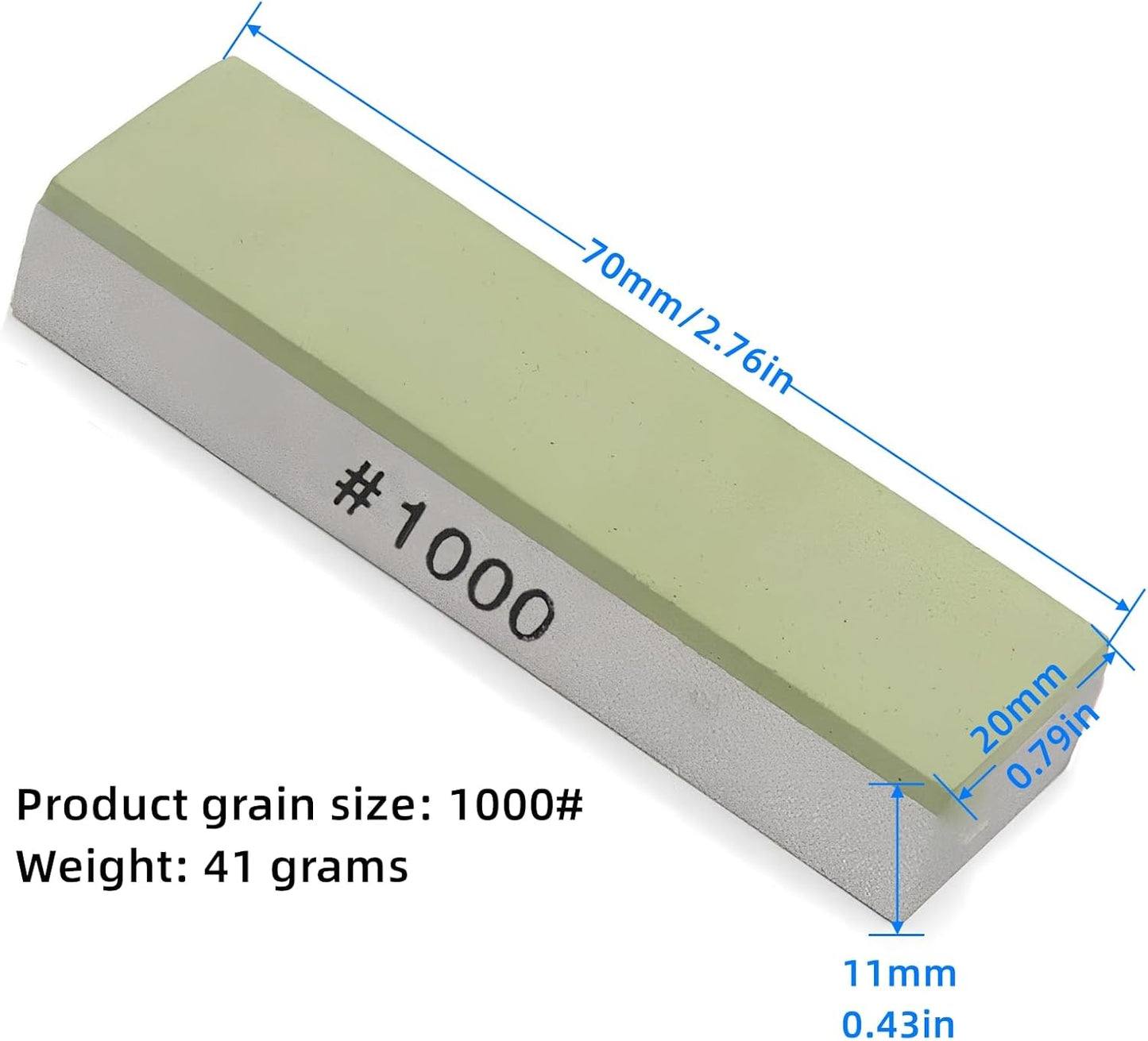 Small Travel-Portable Diamond Resin Sharpening Stone - 1000 Grit Whetstone Knife Sharpener