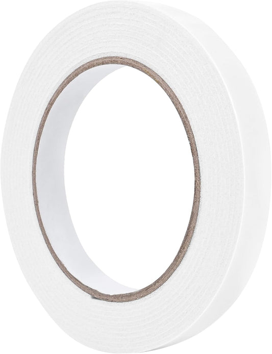 ToLanbbt Double Sided Foam Tape 0.39In x 10FT, Mounting Tape Heavy Duty, Strong Adhesive Weatherproof Seal Strips for DIY Craft Picture Poster, Car & Gap Filling Mountings, Home Office Decor (White)