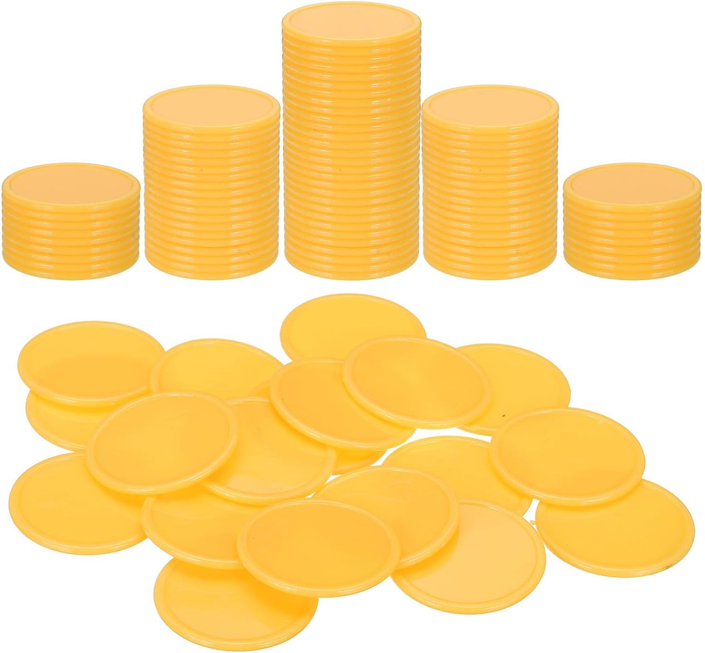 uxcell Plastic Poker Chips, Learning Counters Counting Counters Disk Marker Opaque Game Token for Game Play Math Counting