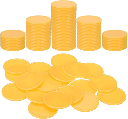uxcell Plastic Poker Chips, Learning Counters Counting Counters Disks Markers Opaque Game Tokens for Game Play Math Counting