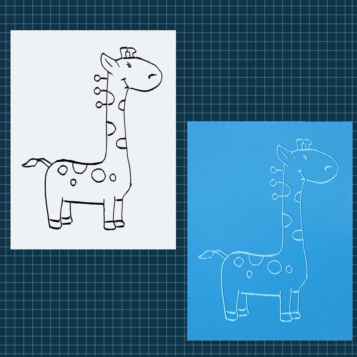 Falling in Art Soft Linoleum Carving Block, 9 Inches by 12 Inches, Blue, 4-Pack