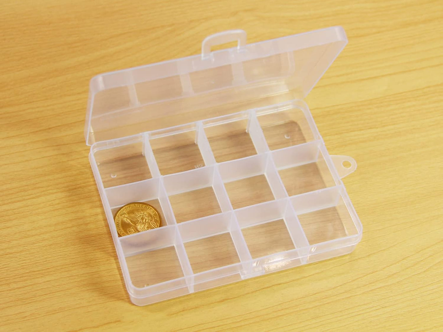 Small Plastic Organizer Box 10 packs12 Grids Clear Storage Container Jewelry Case with Fixed Dividers for Beads Art DIY Crafts Jewelry Fishing Tackles 5.04 * 3.82 * 0.87 inches