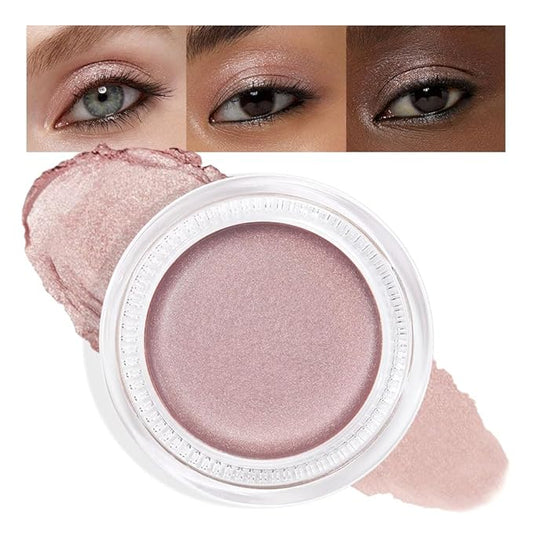 Cream Glitter Champagne Shimmer Metallic Eyeshadow Palette Makeup, Natural Single Mini Instant Holographic Eyeshadow For Older Women, Sombras Crema Para Ojos, Talc, Paraben&Cruelty Free, 17