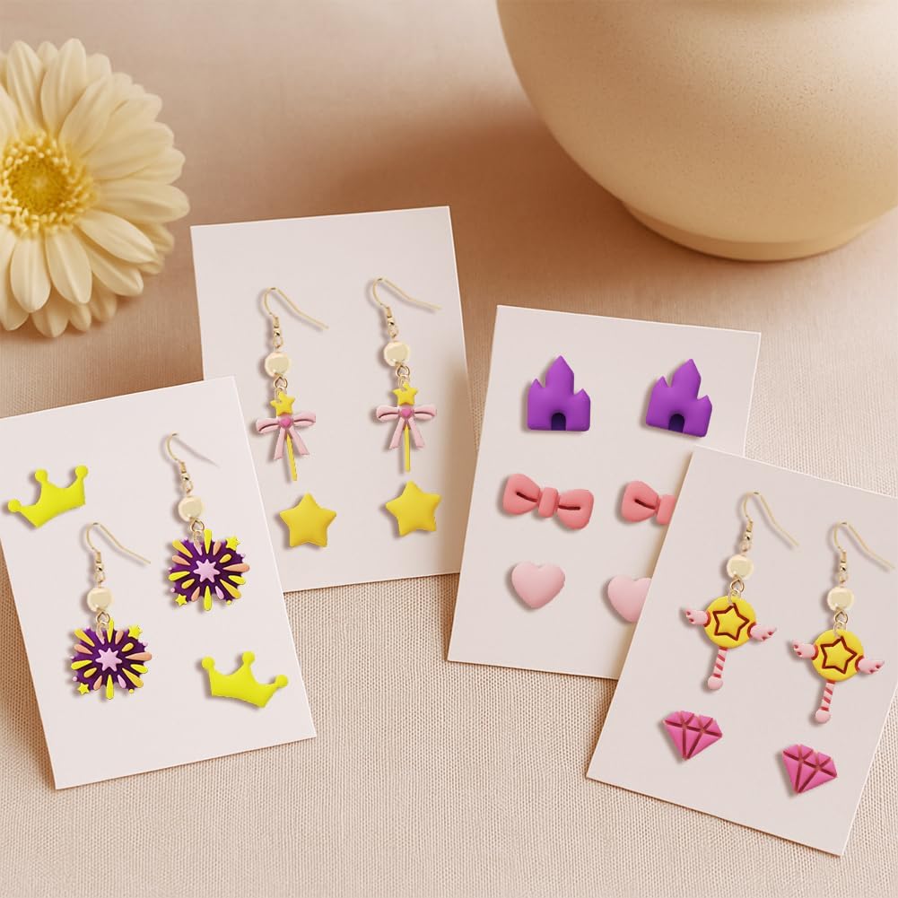 Polymer Clay Cutters - 14 Shapes Princess Theme Polymer Clay Cutters for Jewelry Creativity, Earring Making Kit with Storage Box