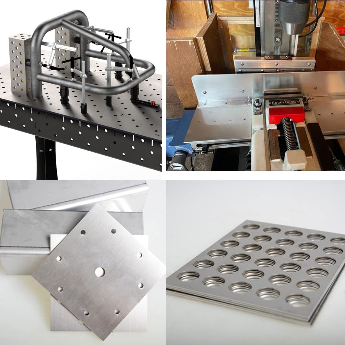 6061-T6 Aluminum Metal Sheet 12 x 12 x 1/8 Inch Plain Aluminum Plate Covered with Protective Film, 3mm Square Metal Plate Finely Polished and Deburred