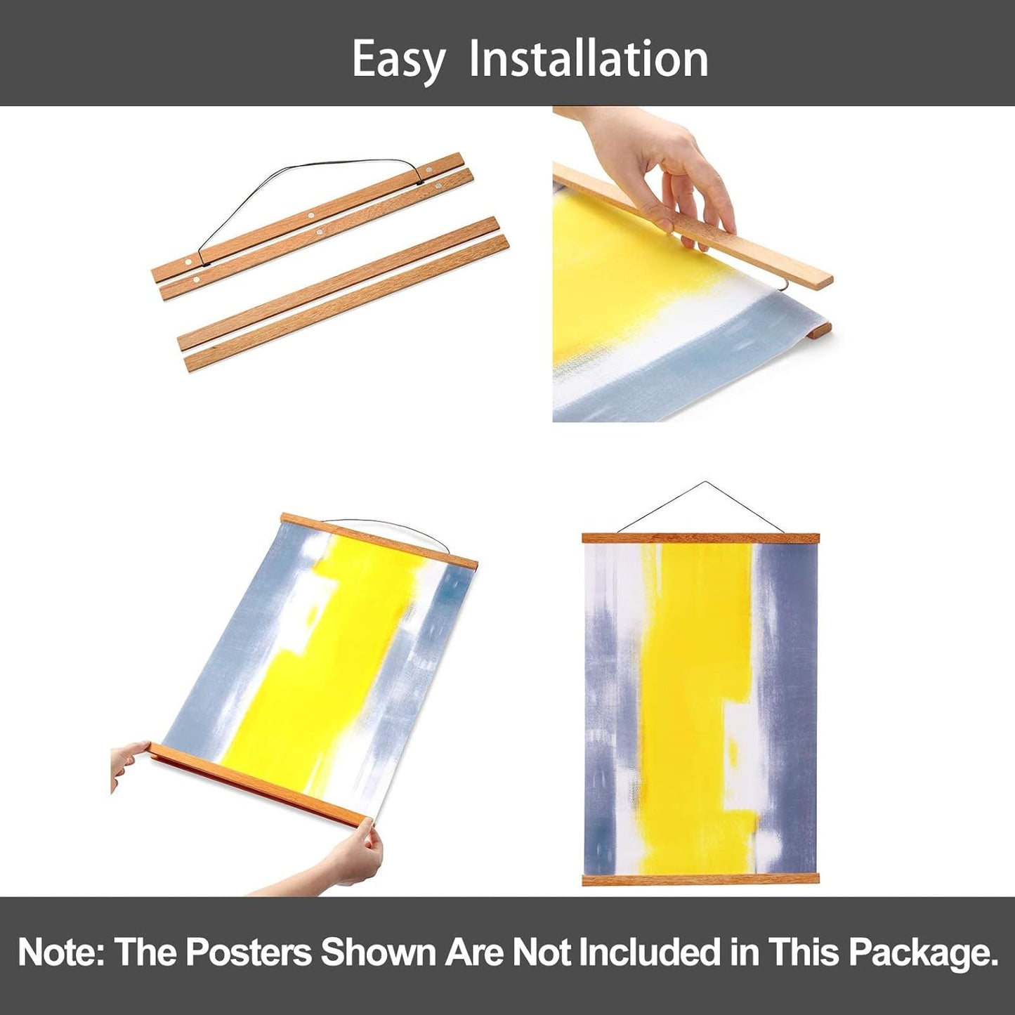 WITCOLOR Magnetic Poster Hanger Frame, 20" Wide Magnetic Hanging Frames 20x28 20x30 20x20 20x16 20x24 Magnet Poster Holder for Wall Hang Poster