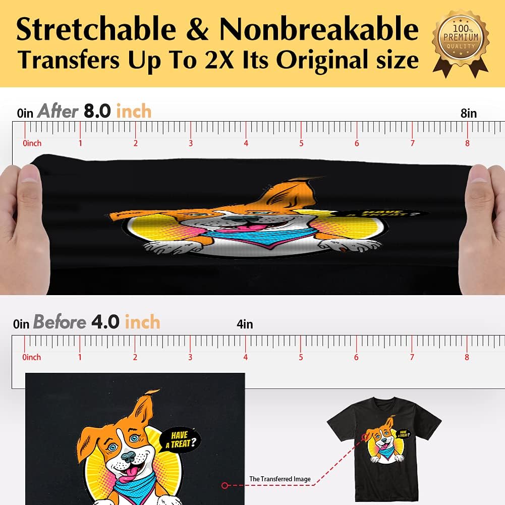 TransOurDream Iron on Heat Transfer Paper for Dark T Shirts (100 Sheets 8.5x11, Dark 3.0) Printable HTV Heat Transfer Vinyl for Inkjet & Laserjet Printer Iron On transfers for T Shirts (TRANS-D3-100)