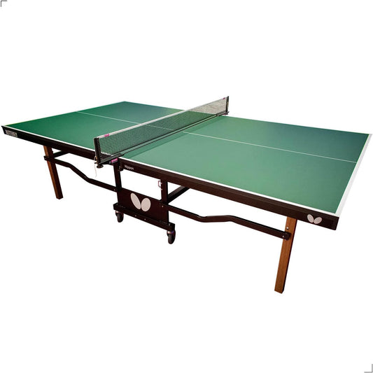 Butterfly Nippon 22 Ping Pong Table—Indoor Rollaway Table Tennis Table—Built Like A Tank—for Tournament, Club, Home Game Room, Institution—Professional Ping Pong Net Included—Playback Option