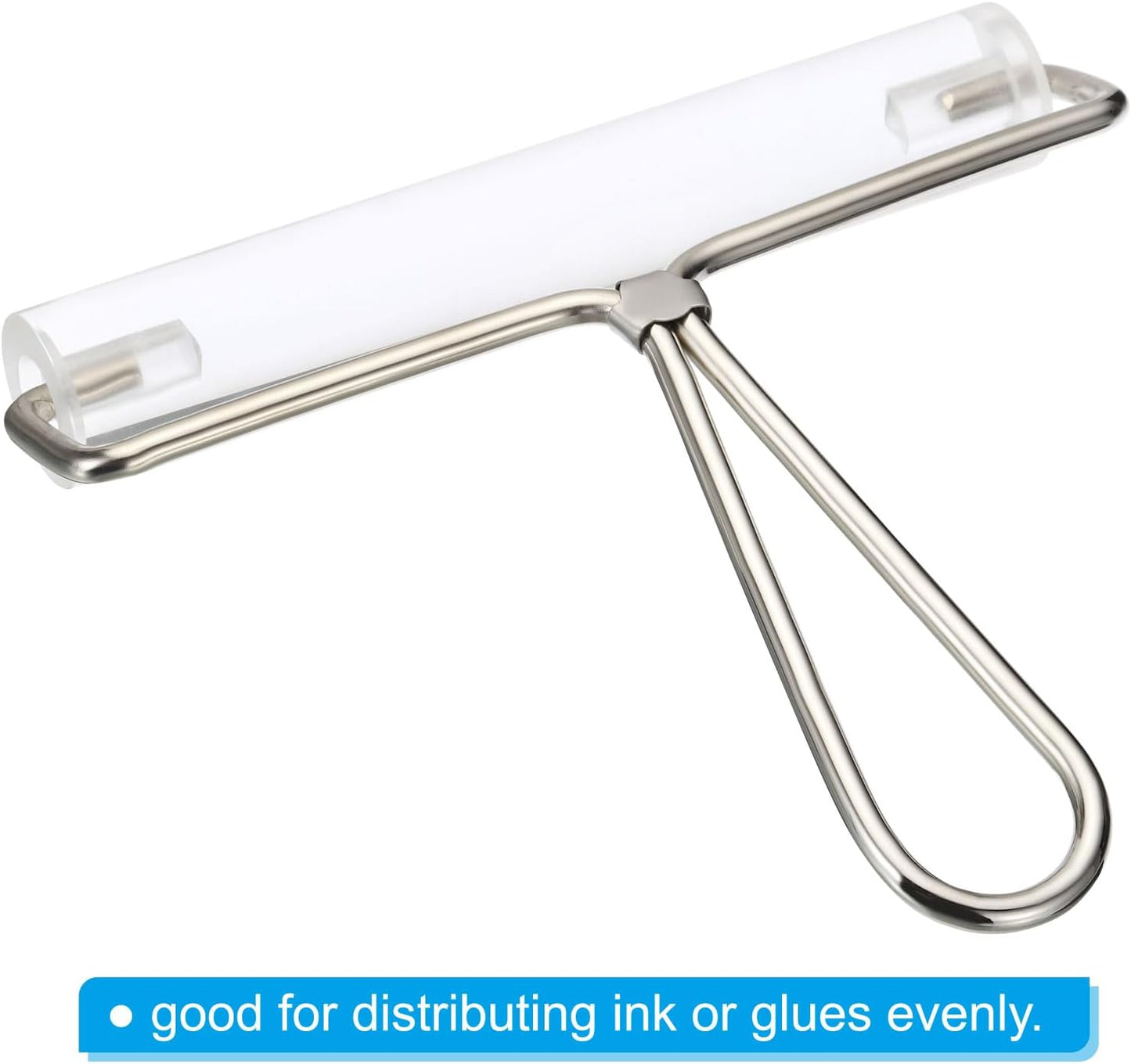 PATIKIL 6 Inch Acrylic Roller Brayer, Clay Rolling Pin Tools with Steel Handle for Wallpaper Printing Printmaking Ink Stamping Tape Construction (Pack of 2)