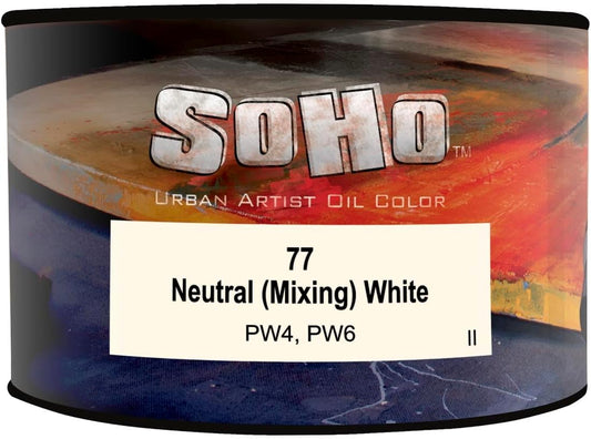 Soho Urban Artist Oil Paint - Neutral White (Mixing), 430 ml Can - Best Valued Oil Colors for Painting, Excellent Pigment Load
