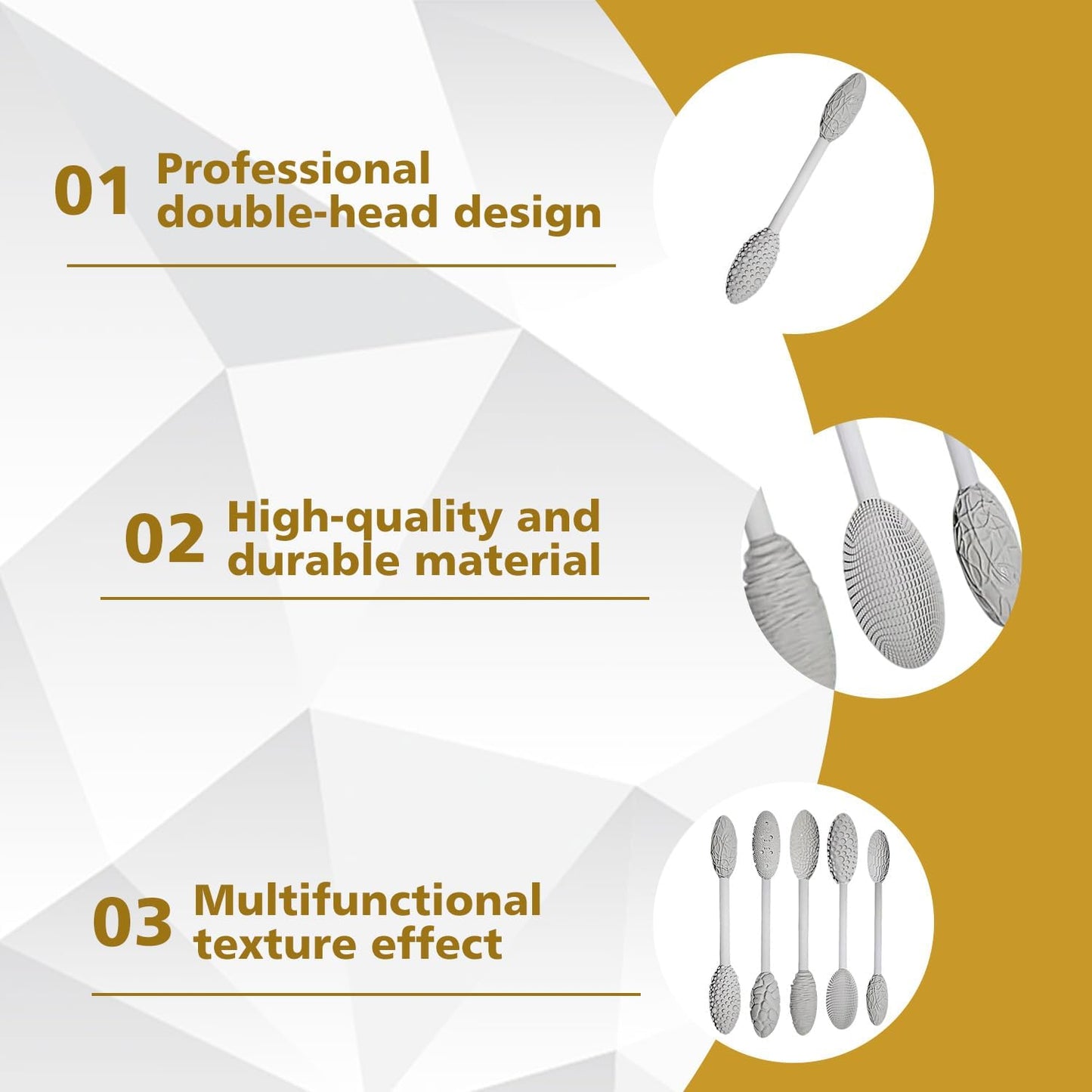 5PCS Double-Ended Clay Sculpting Tools, Polymer Clay Texture Tools Set with Wooden Handle for Pottery, Ceramics, DIY Art Modeling - Professional Sculpting & Detailing Kit