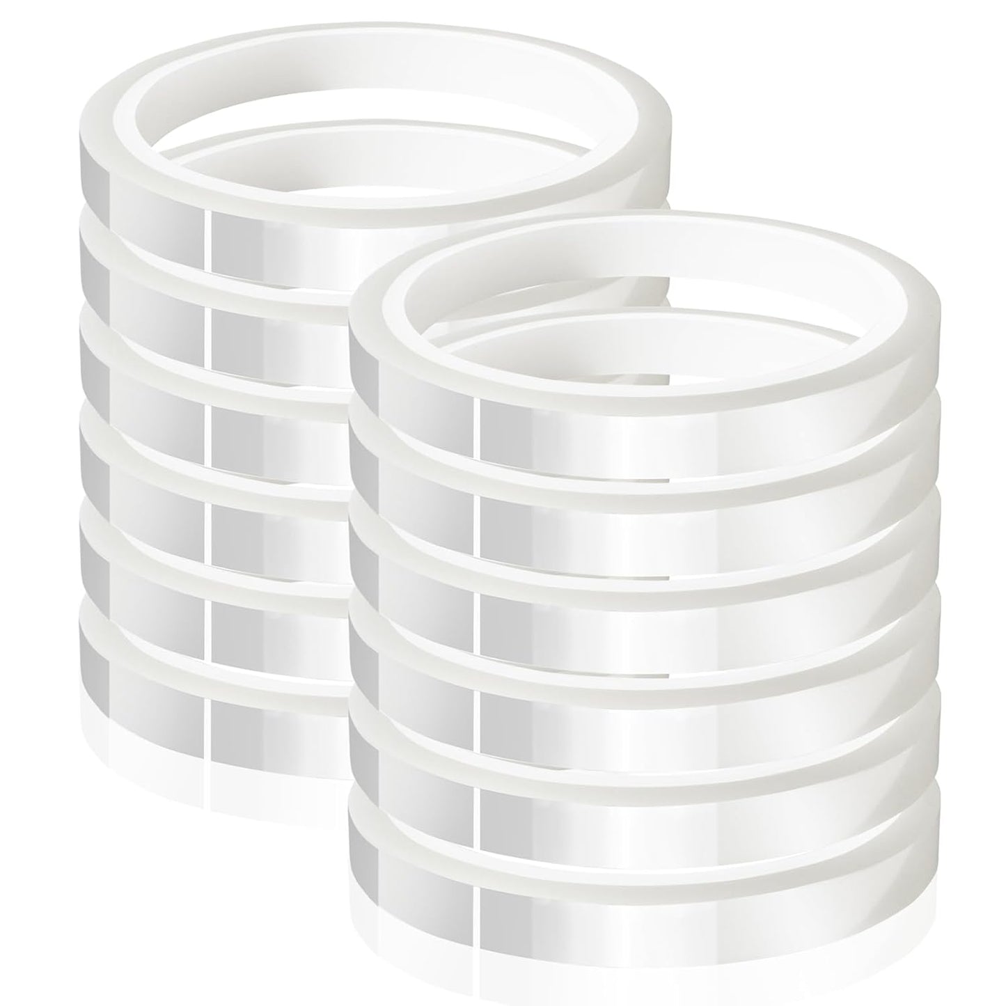 12 Rolls 10mm x33m(108ft) Clear Heat Tape,Transparent High Temperature Heat Resistant Tape,Heat Transfer Tape for Heat Press and Sublimation,Heat Transfer Vinyl,No Residue