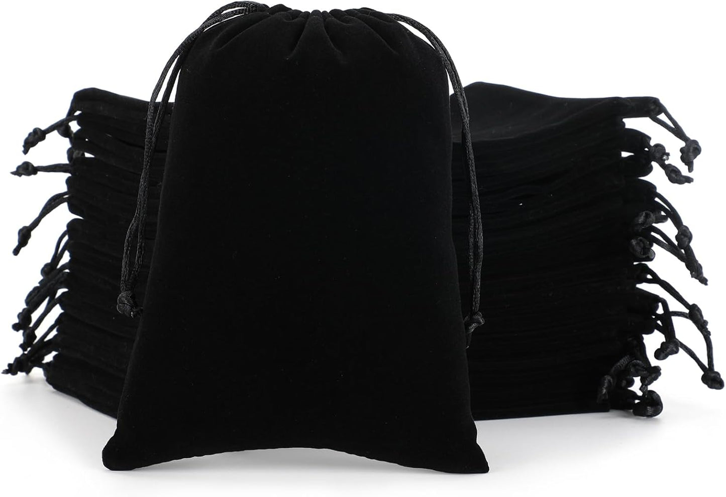 Velvet Drawstring Jewelry Bag, 50Pcs Black Dice Bag, 5x7 Tarot Card Pouch, Or Wrapping Halloween Party Favors, Mojo, Small Bussiness, Jewelry, Rings, For Church