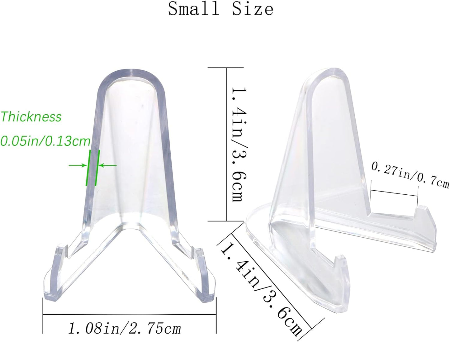 25 Packs(1.4 Inch) Acrylic Easel Stands Display Stands/Plate Stands Coin Display Easel Holder for Air-Tite Coins Pocket Watches Capsules Challenge Medals Casino Chips , Photo Display,Baseball Sports