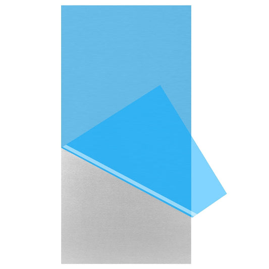 6061 T651 Aluminum Sheet Metal - 12 x 24 x 1/8" (0.125') Inch Flat Plain Aluminum Plate - Protective Film, Heat Treatable Rectangular Metal Plate for Crafting
