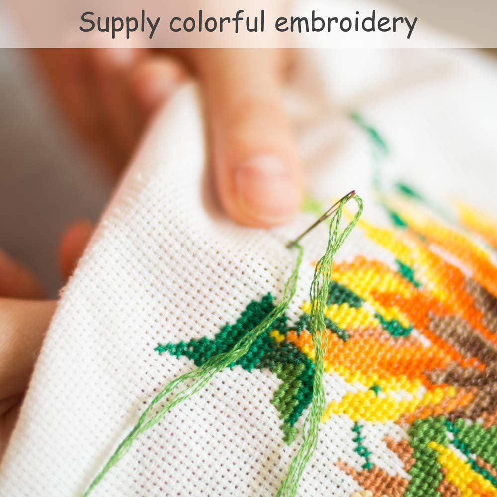 Caydo 8 Pieces Aida Cloth 8 Color 14 Count Classic Reserve Cross Stitch Fabric, 12 by 18-Inch