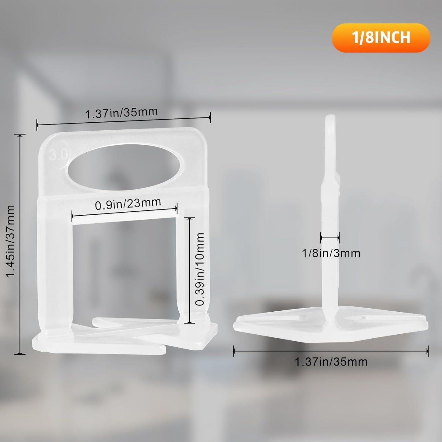 DGSL Tile Leveling System, 3500-Piece Tile Spacers Clips 1/8 Inch Tile Tools, Tile Installation Tools for Professional Ceramic Tile and Stone Installation