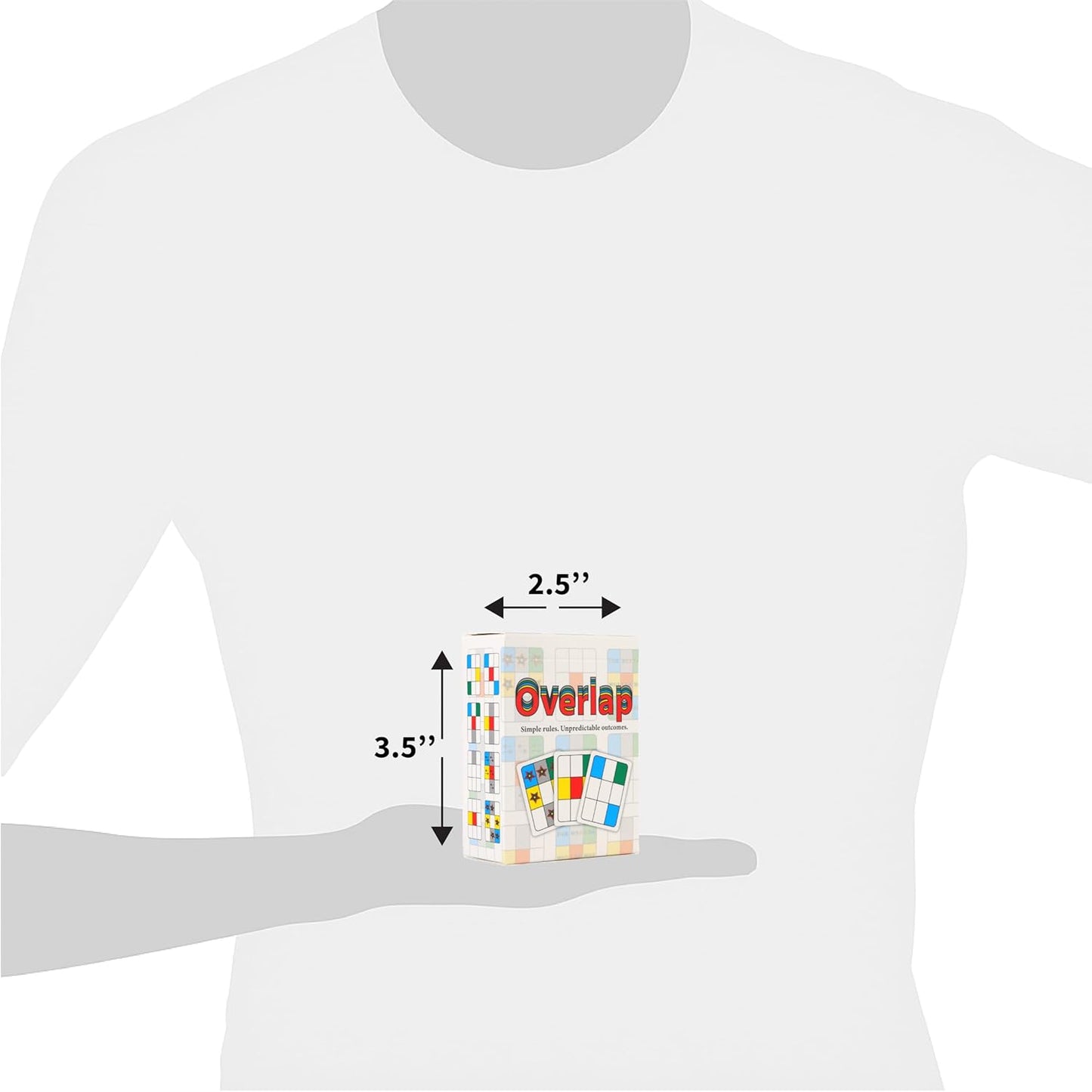 Overlap - Award-Winning Deceptively Simple Strategy Card Game for Adults and Families - 2 Player Game or Up to 8 Players - Easy to Learn - Mensa Recommended Brain Game