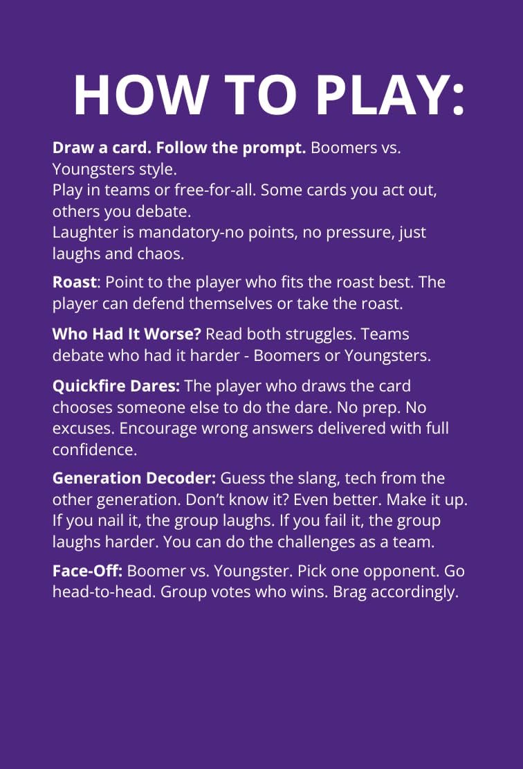 SHIMANY Over The Hill Hilarious Party Card Game for Boomers & Youngsters. Great for Birthdays, Family Gatherings & Adult Game Night