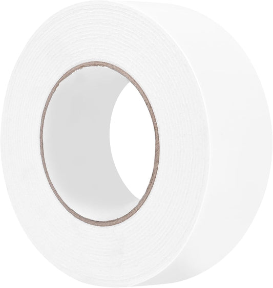 ToLanbbt Double Sided Foam Tape 2In x 16.5FT, Mounting Tape Heavy Duty, Strong Adhesive Weatherproof Seal Strips for DIY Craft Picture Poster, Car & Gap Filling Mountings, Home Office Decor (White)