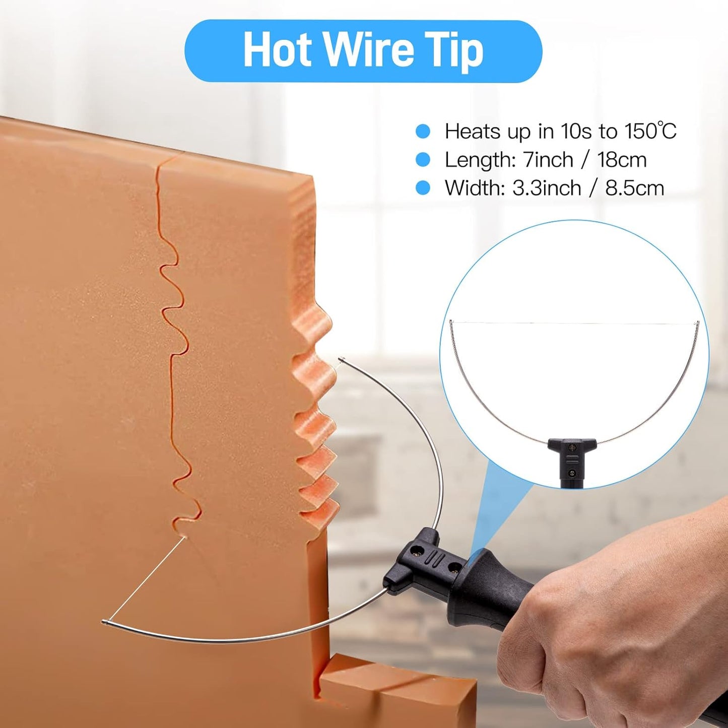 Hot Wire Foam Cutter, 4 in 1 Electric Hot Knife Foam Cutting Tool, 100-240v / 18w Styrofoam Cutter with Marker Pen