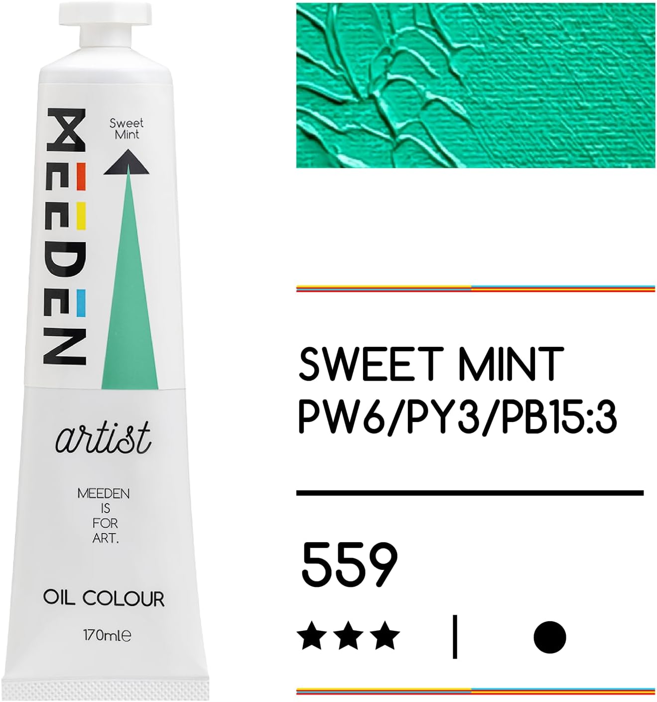 MEEDEN Artist Grade Oil Paint: Sweet Mint - 170ml/5.7oz Tube - Professional Art Paints for Canvas Painting