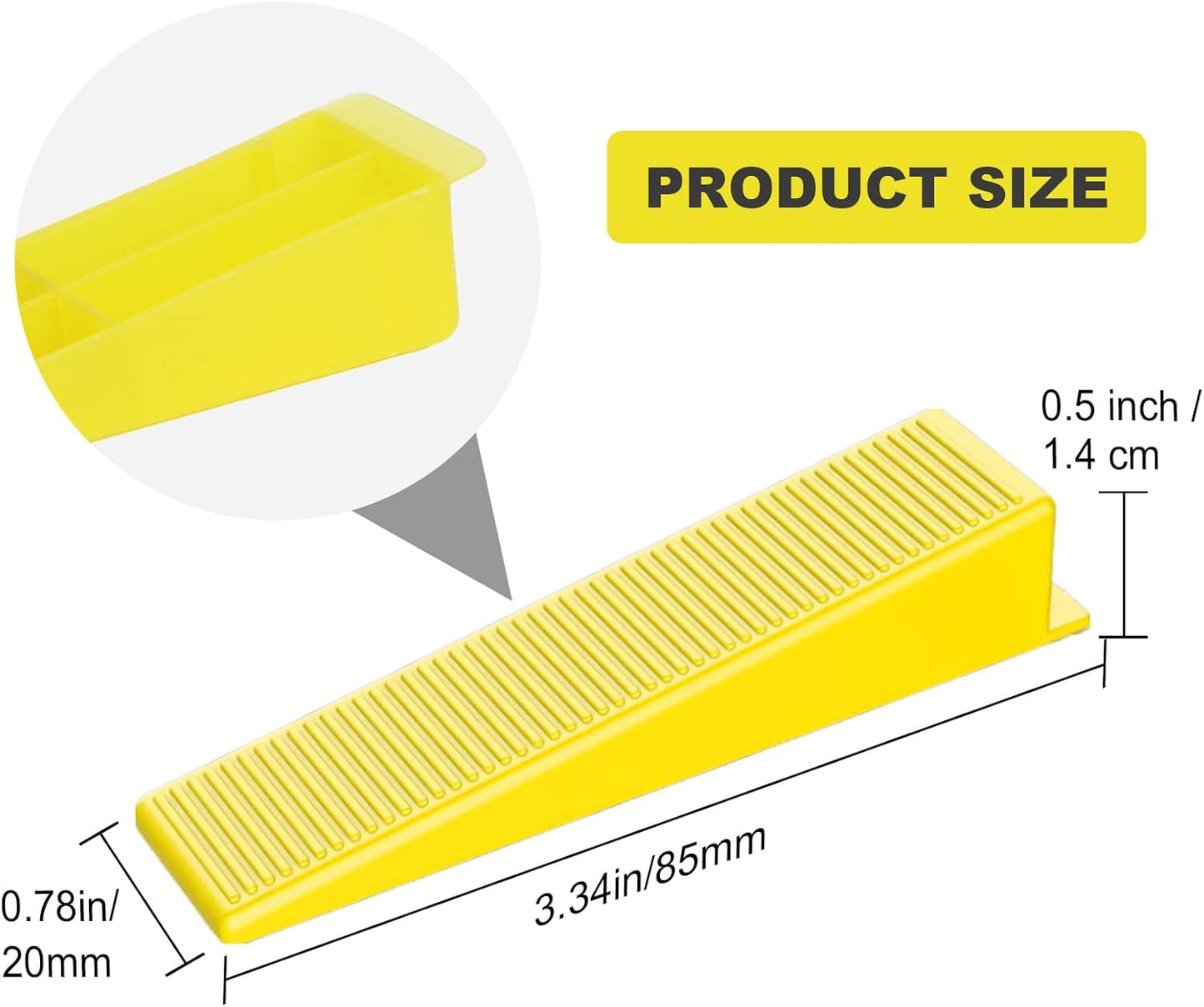 DGSL Tile Leveling System Tile Wedges, 200PCS Reusable Tile Leveling Wedges for 1/8", 1/16", 1/32" Tile Spacers, Tile Leveling Clips and Tile Leveler Installation