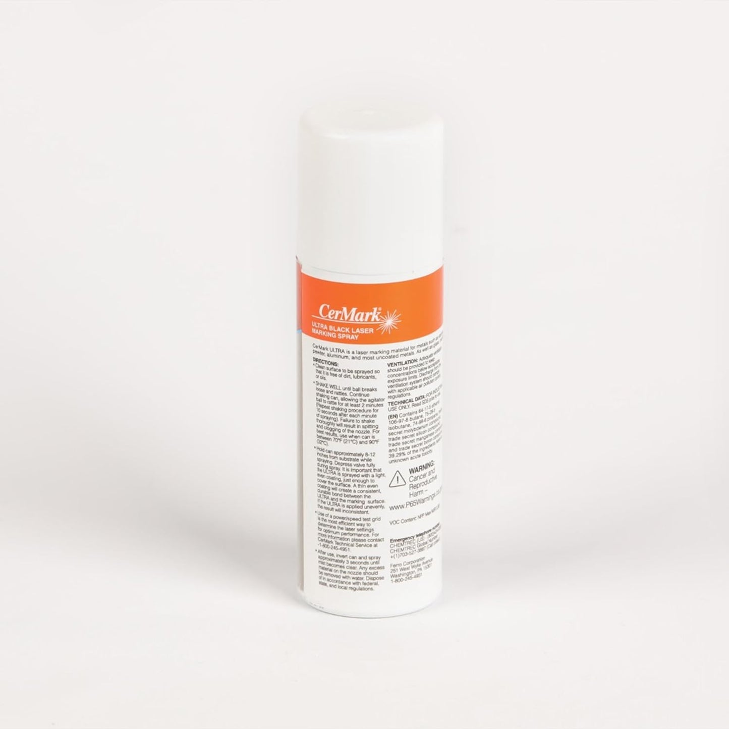 Cermark Ultra Aerosol Spray for Black Laser Marking. Great for Stainless, Glass, Slate, Metal, & Ceramic. Bonding Adhesive (2oz) (24)