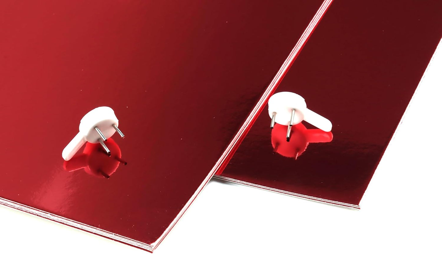 TGXRZX Metallic Red Cardstock Paper,Size 8 "x 11" (250gsm), 15PCS,Mirror Finish Gold Foil Board for Crafting, Invitations, and Decorations,Die Cut and Plotter,Card Making (Bright red)