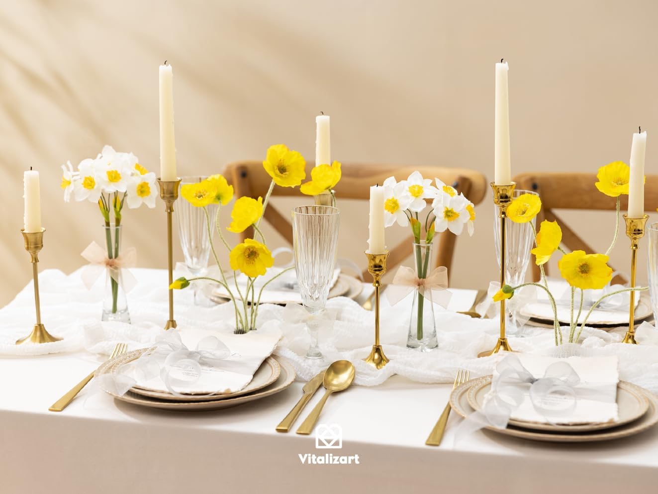 Vitalizart Organza Sheer Ribbon 1 inch x 30 Yd Cream White Rose Gold & Silver Handmade Fabric Ribbons for Gift Wrapping Christmas Tree Crafts Bows Wedding Invitations Wreaths Wrap