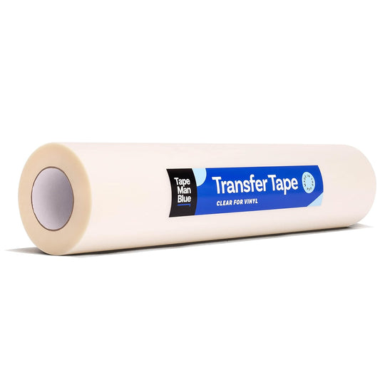 24" x 300' Roll of Clear Transfer Tape for Vinyl, Made in America, Premium-Grade Vinyl Transfer Tape with Medium-High Tack Adhesive for Applying Decals, Letters, and Graphics