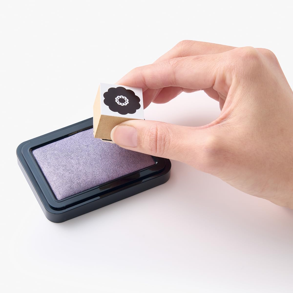 IROMOYO KOSAI Stamp PAD, Traditional, Shimmering Japanese Ink Colour, Oil-Based Ink pad - Pink