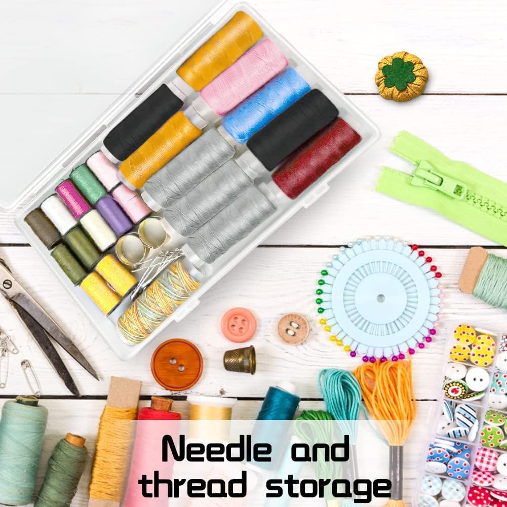 DUOFIRE Small Plastic Box Organizer Box Small Plastic Storage containers for Storage Pencils and Art Supply Organizer Rectangle(7.7 x 4.1 x 0.9inch) 4 Pack