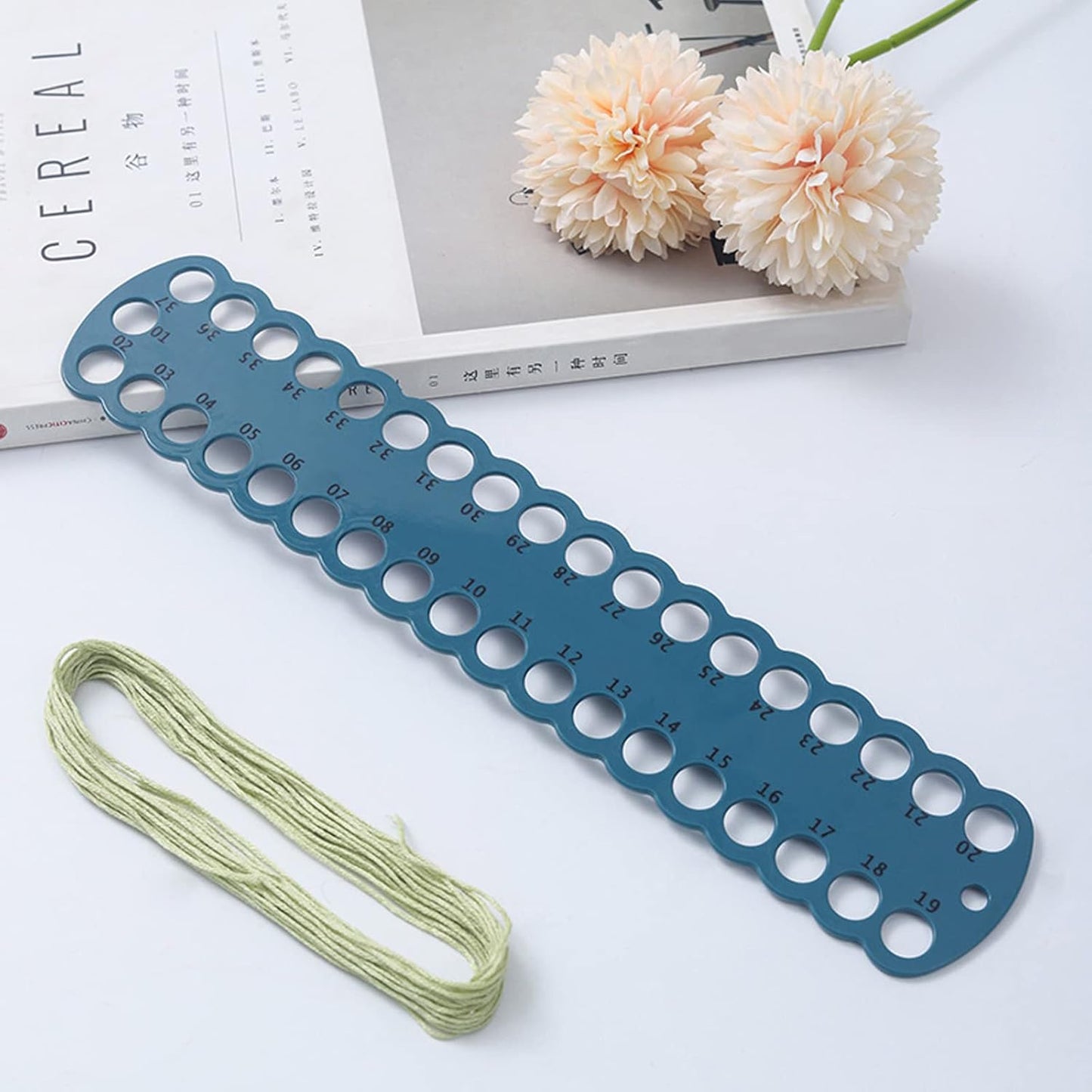 6 pcs Embroidery Floss Organizer,6 Color Plastic Floss Bobbin, Cross Stitch Thread Holder Storage Tool,Floss Organizer Embroidery Shelf (Multicolor)