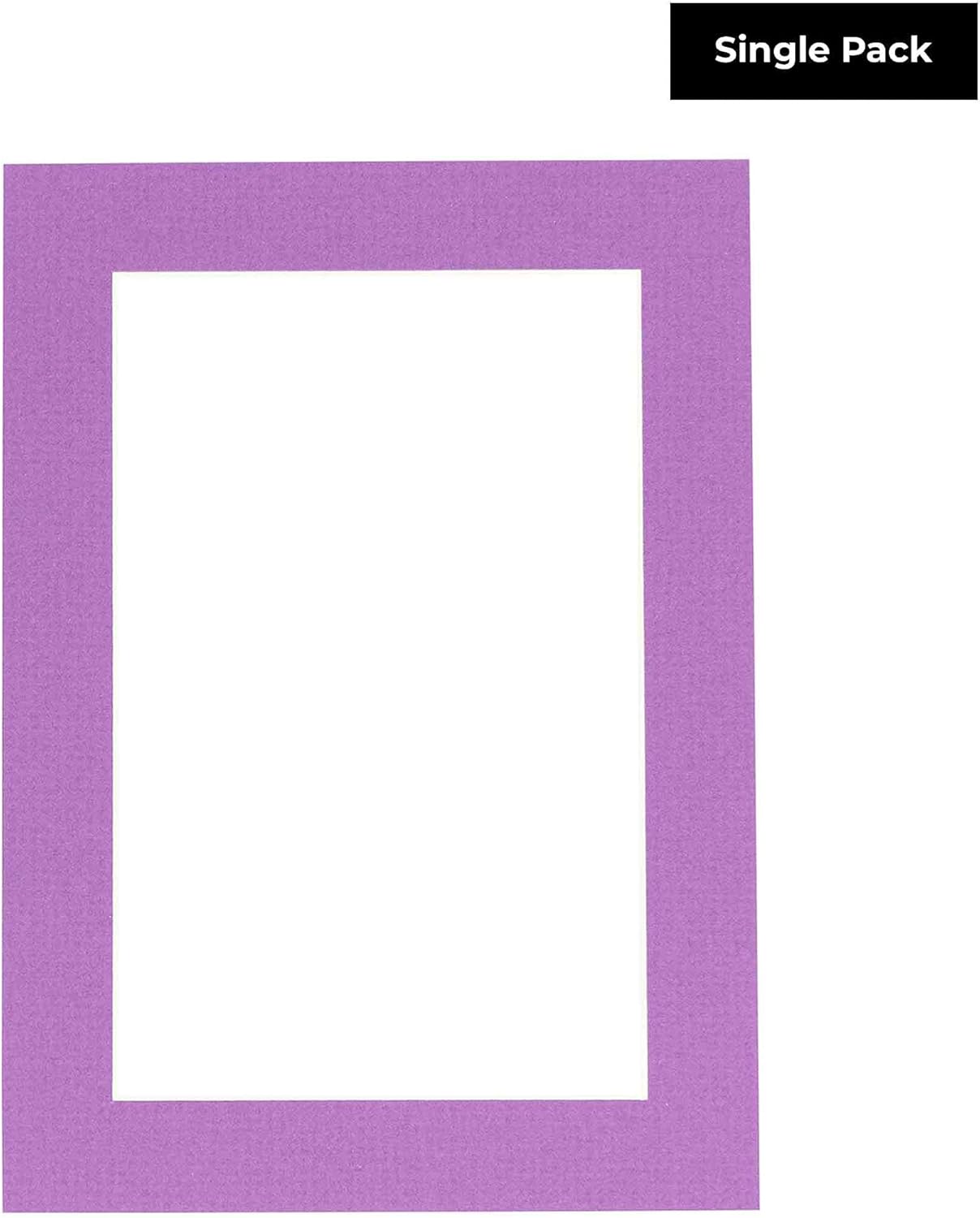 Poster Palooza 8x10 Mat Bevel Cut for 5x8 Photos - Acid Free Dark Purple Precut Matboard - For Pictures, Photos, Framing - 4-ply Thickness