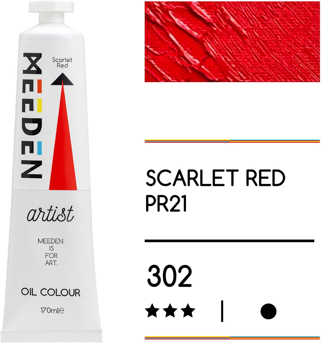 MEEDEN Artist Grade Oil Paint: Scarlet Red - 170ml/5.7oz Tube - Professional Art Paints for Canvas Painting
