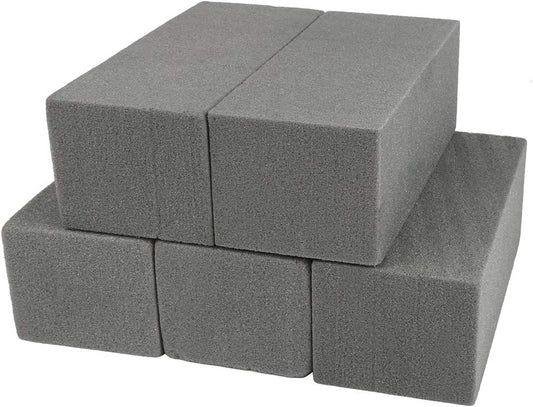 CCINEE Dry Floral Foam Bricks,Florist Foam Blocks Supplies for Artificial Flower Arrangement DIY Craft,Pack of 5