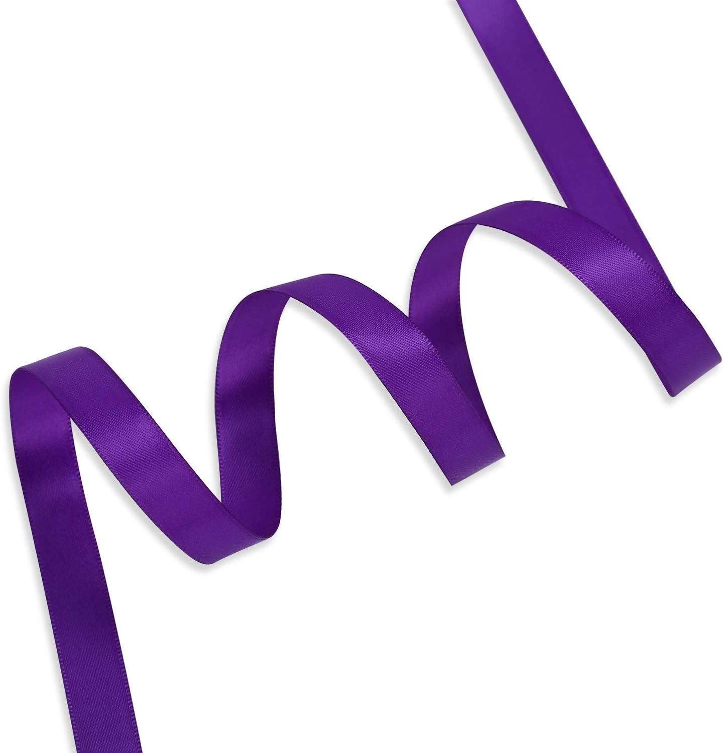 Humphrey's Craft 1/2 Inch Purple Double Faced Satin Ribbon - 50 Yards Variety of Color for Crafts Gift Wrapping DIY Bows Bouquet Decoration Sewing Christmas Tree Wedding and Invitation Card.