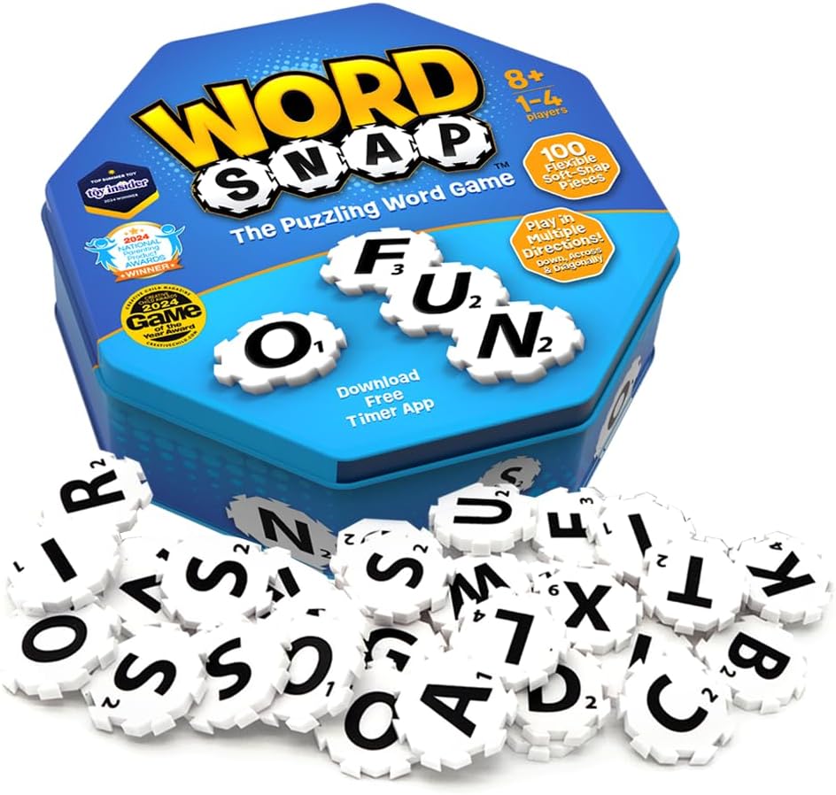 Word Strategy Game, Word Puzzle for Adults, Family, and Kids, Fun Game for Ages 8+, Travel Size, 1-4 Players