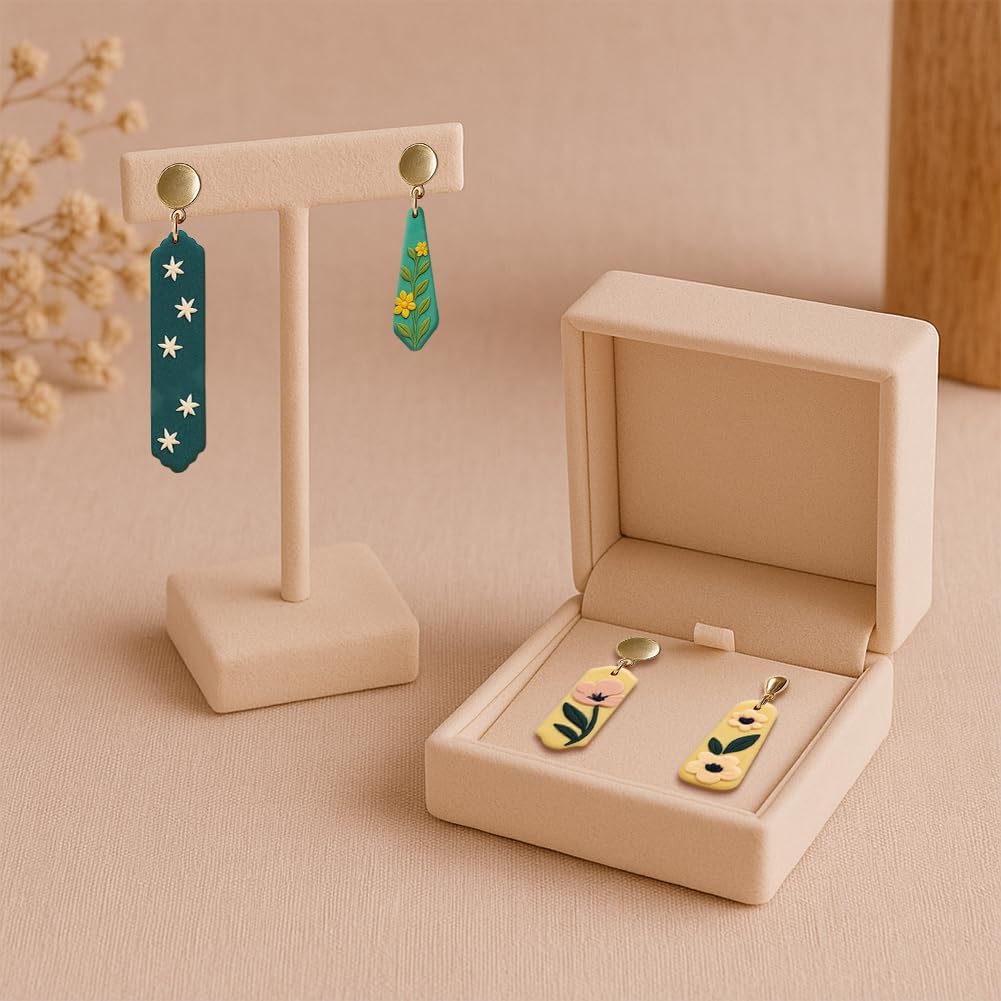 14pcs Rectangle Clay Cutters, Polymer Clay Cutting Tools for Earrings Making, Clay Jewelry Making Kit for Handicraft Enthusiasts