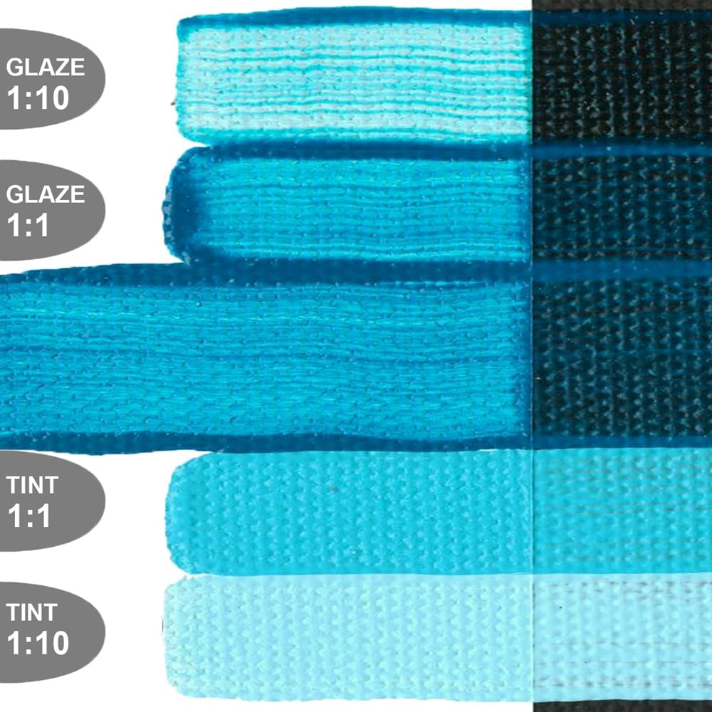 OPEN Slow-Drying Acrylics by GOLDEN, Manganese Blue Hue, 2 fl oz. tube, Professional Acrylic Paint, Transparent