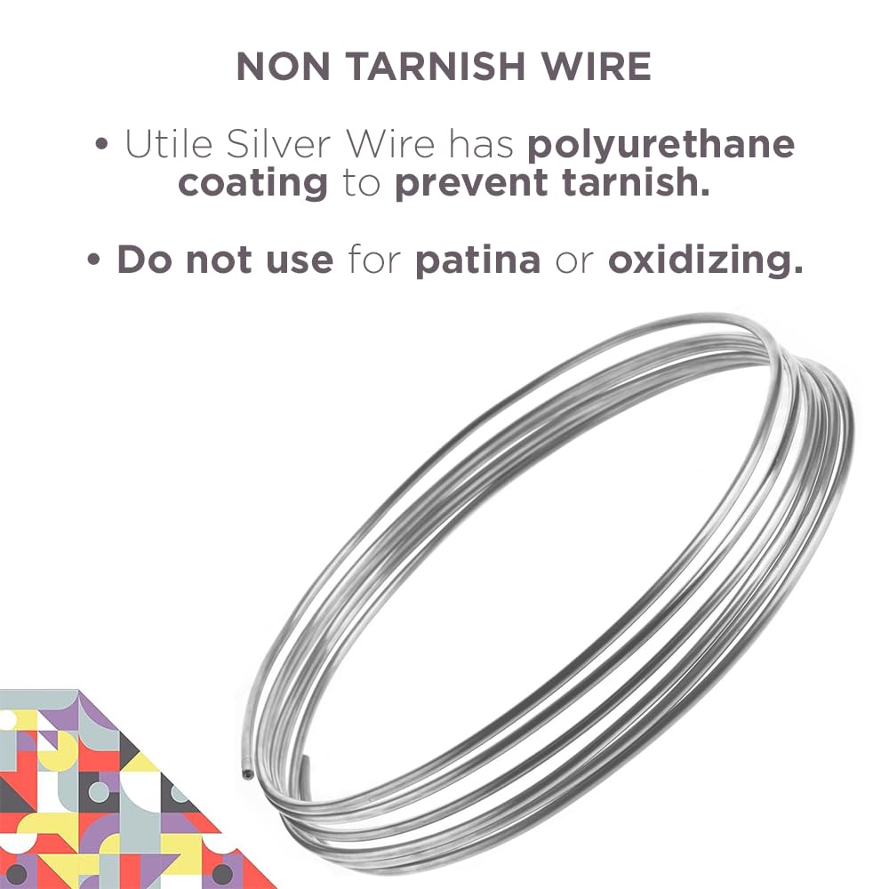 UTILE Armature Aluminum Wire 100 ft 17 Gauge 1.4 mm Anodized Craft Bendable Wire – Sculpting Metal Silver for Bonsai Trees, Clay, Crafts, Plants, Gardening, Beading and Jewelry Making (Silver)