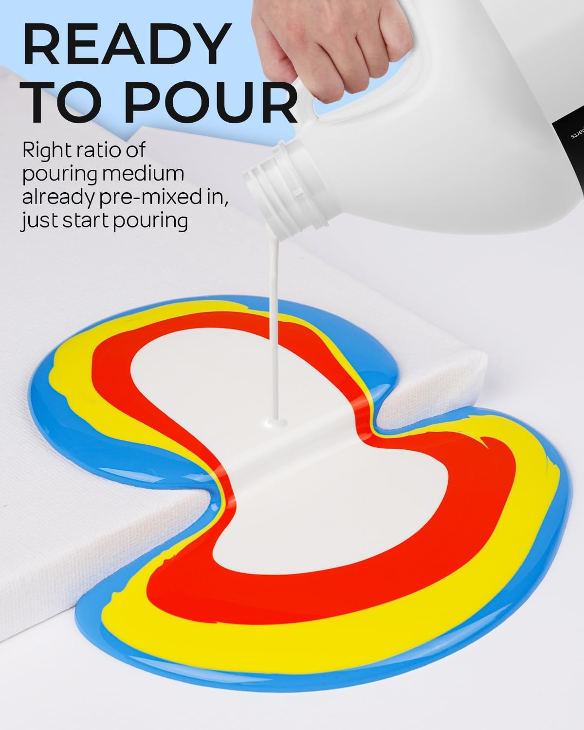 Nicpro 8 Colors Large Bulk Acrylic Pour Paint Set (69oz,2040ml) Premixed High Flow Art Pouring Paint Supplies Kit with Silicone Pour Oil, Gloves for Beginner Cell Creation Flow DIY, Ready to Pour