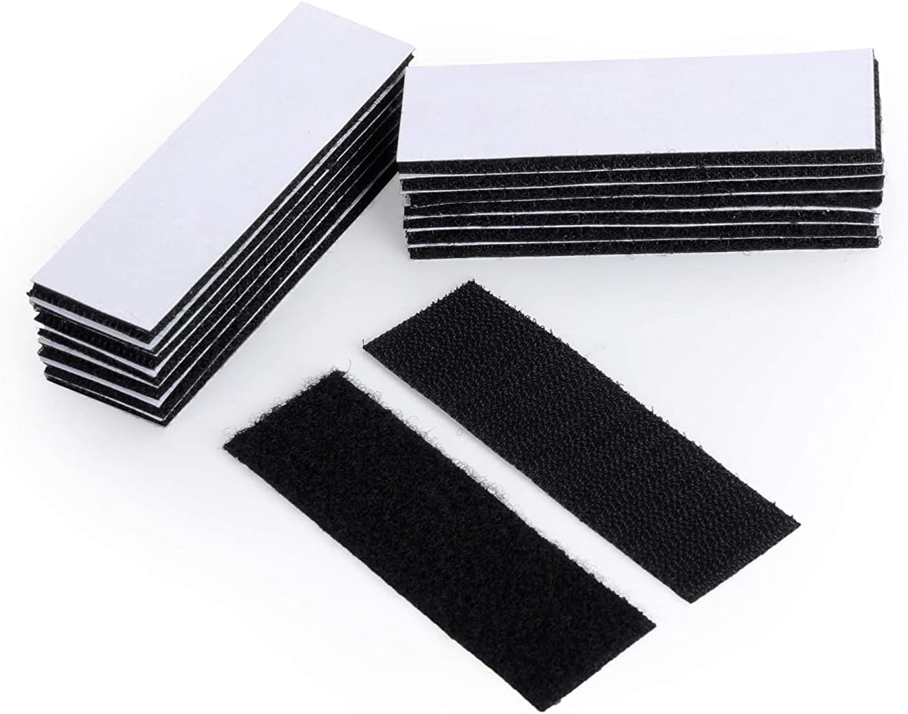 BRAVESHINE Heavy-Weight Hook and Loop Strips with Adhesive - Strong Sticky-Back Fasteners - Double Sided Mounting Tape for Home or Office Use Holds Picture Frame and Tools - 15 Pack 1.2x4 Inch