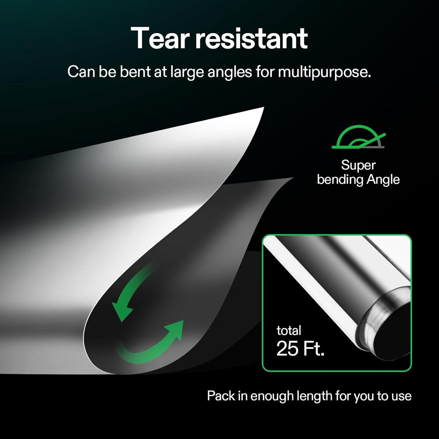 VIVOSUN Highly Reflective Mylar Film Roll 4FT x 25FT for Outdoor Grow Room Indoor Decoration Aluminum Paint Coated 2 Mil Silver