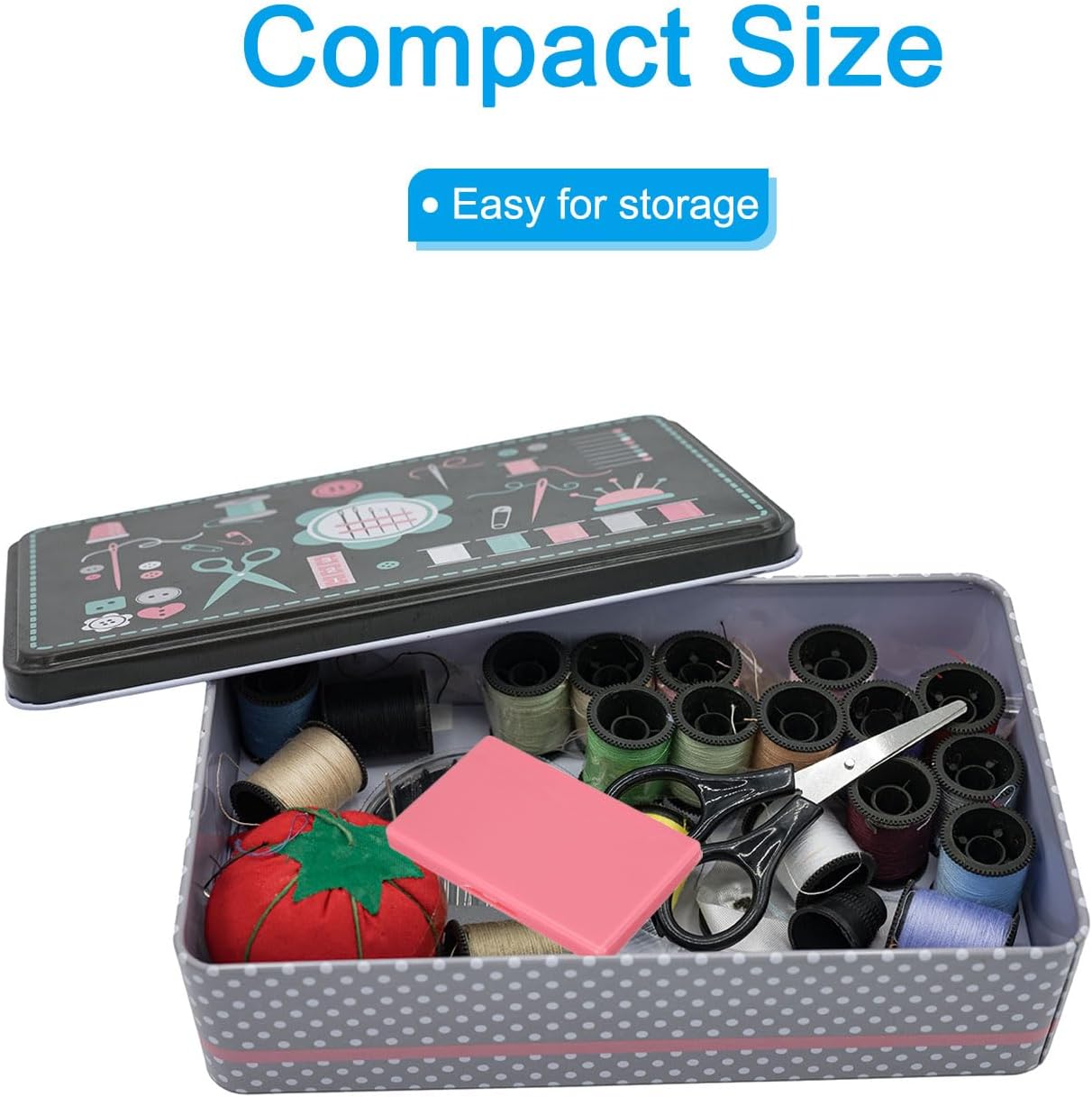 PATIKIL Magnetic Needle Storage Case, Plastic Portable Sewing Pin Keeper Needle Organizer Box Container for Embroidery Knitting Stitching, Pink