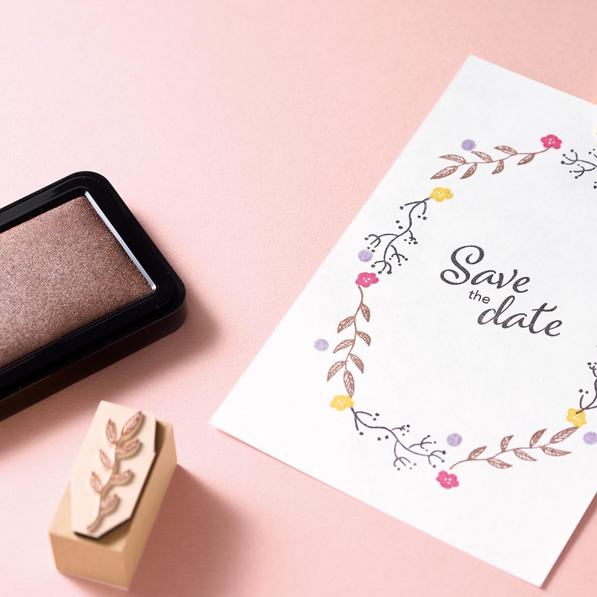 IROMOYO KOSAI Stamp PAD, Traditional, Shimmering Japanese Ink Colour, Oil-Based Ink pad - Black