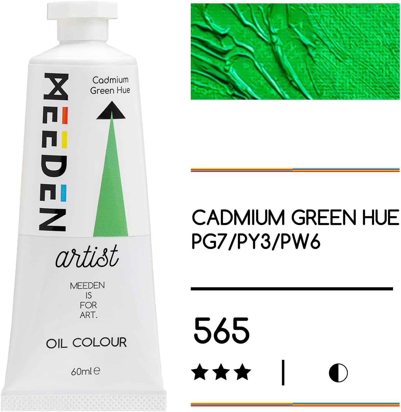 MEEDEN Artist Grade Oil Paint: Cadmium Green Hue - 60ml/2oz Tube - Professional Art Paints for Canvas Painting