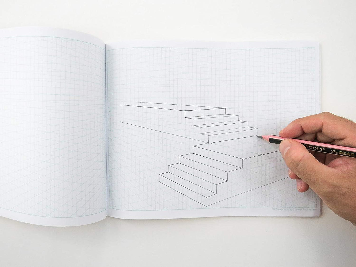 KOALA TOOLS | 2-Point Drawing Perspective Notebook (3 Pack) | 10.35" x 8", 60 pp. - Perspective Grid Graph Paper for Interior Design, Industrial, Architectural and 3d Design