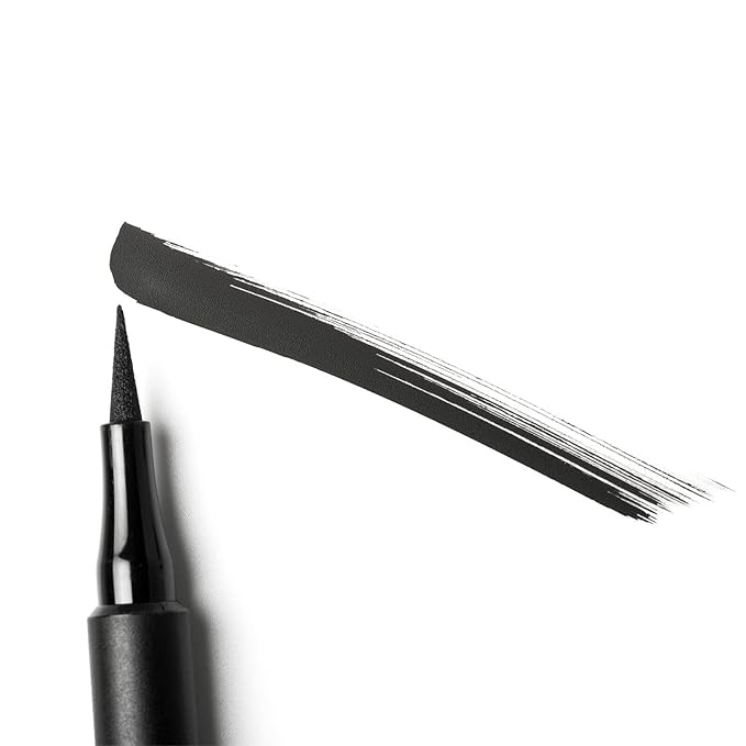 3INA The 24H Pen Eyeliner 900-24 Hour Wear - Matte Finish - Fine Tip Longwear Black Liquid Liner - Smudgeproof, Flake Proof Eye Makeup - Cruelty Free, Paraben Free and Vegan Cosmetics - 0.04 Fl. Oz